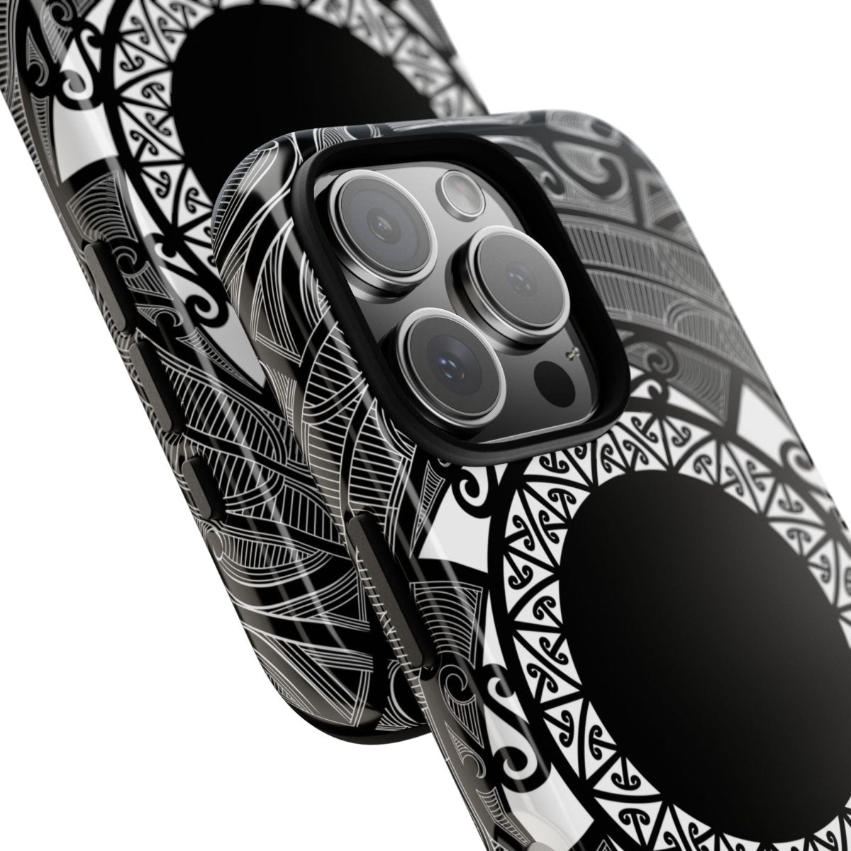 Printify Māori tough phone case featuring traditional Samoan Koko Samoa design on durable protective cover for smartphones.
