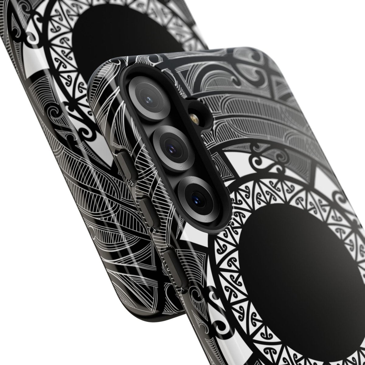 Printify tough phone case with Māori Koko Samoa design, featuring bold tribal patterns on durable protective cover.