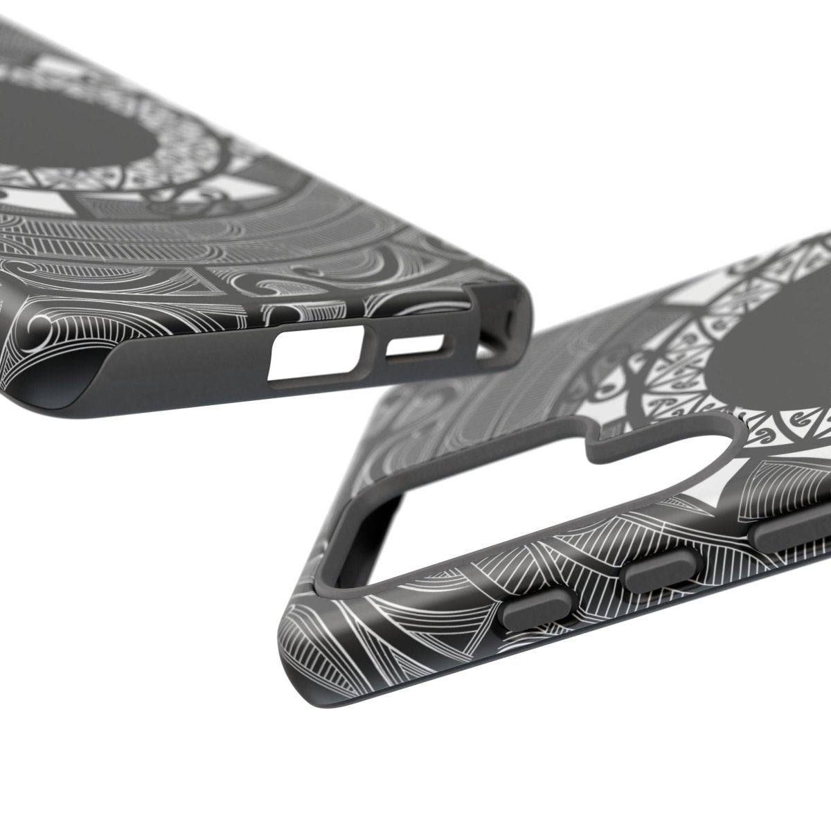 Printify Tough Phone Case featuring Māori Koko Samoa design, durable protective cover for smartphones in AU/NZ/USA.