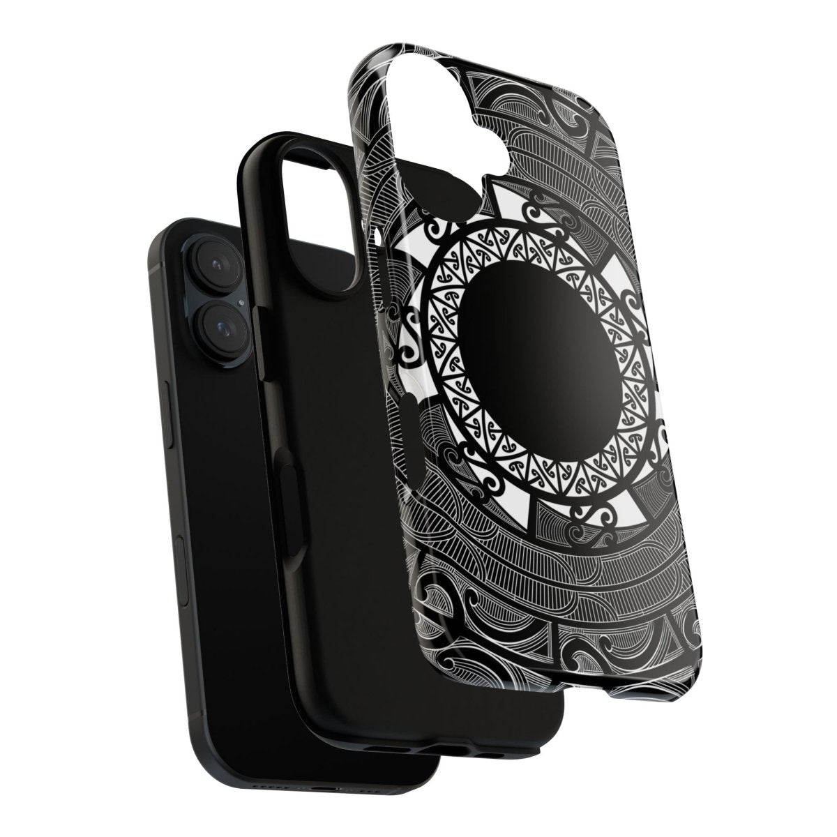 Printify tough Māori phone case with traditional Samoan Koko design, suitable for AU, NZ, and US models.