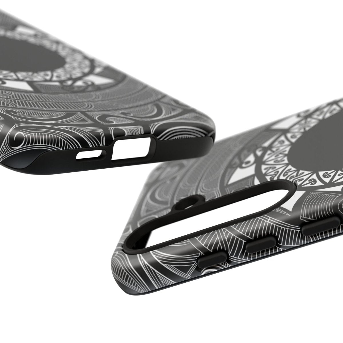 Printify Maori tough phone case featuring traditional Koko Samoa design, designed for durable protection on mobile devices.