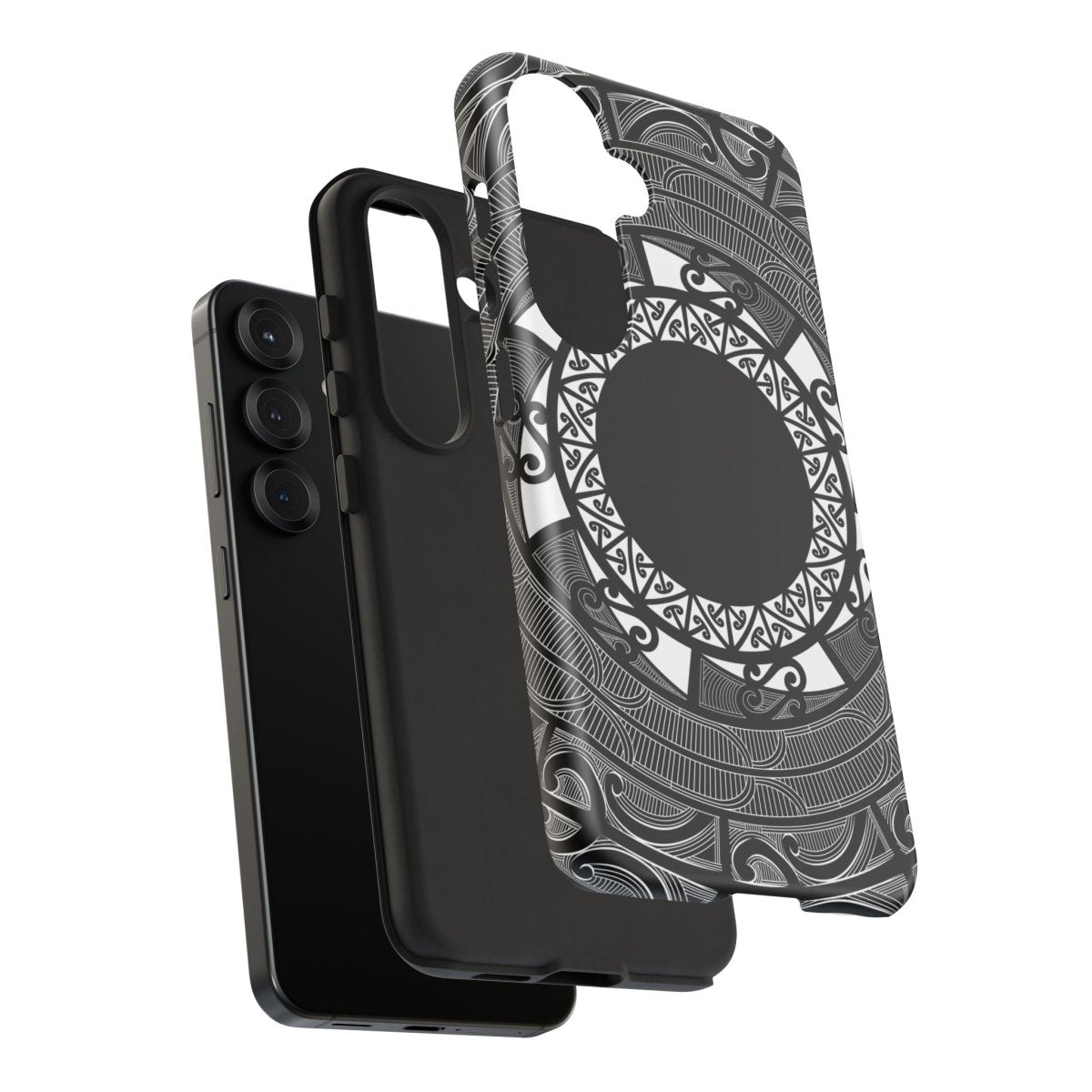 Printify Māori tough phone case with traditional Koko Samoa design on a durable protective cover.