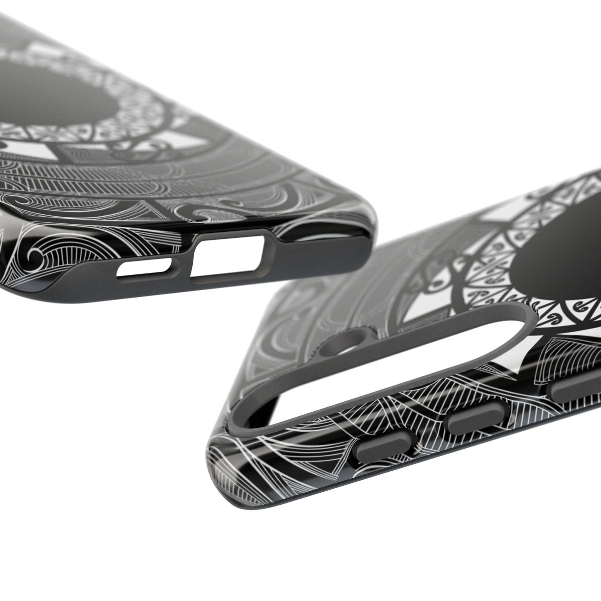 Printify Tough Māori phone case with traditional Samoan design, durable protective cover for smartphones in AU, NZ, and US.