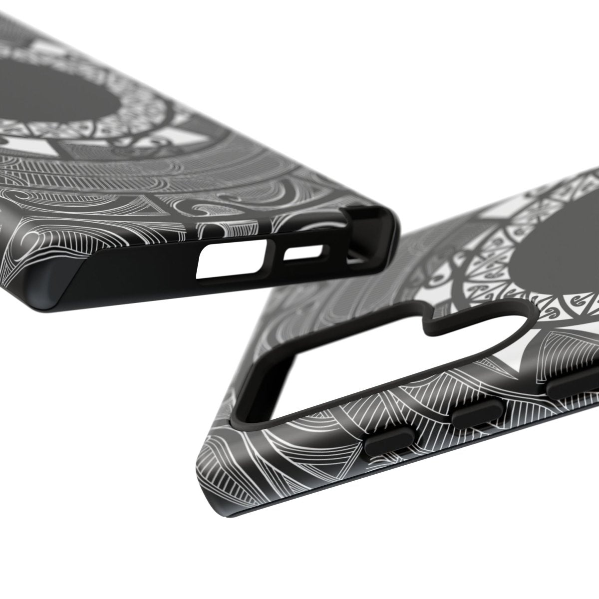 Durable Māori print phone case by Printify with traditional Koko Samoa design for AU, NZ, and US models.