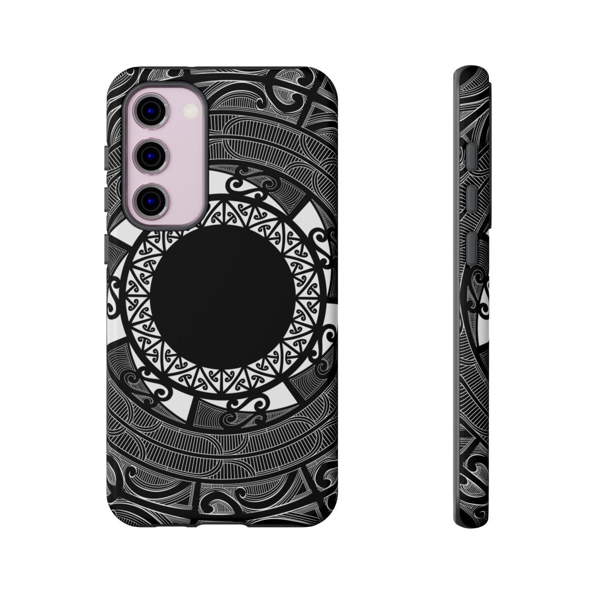 Printify Māori tough phone case featuring traditional Koko Samoa design, durable protective cover for smartphones.