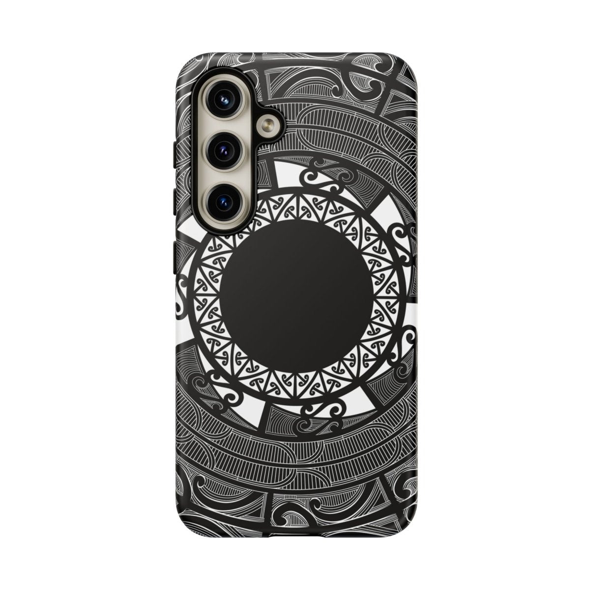 Durable Māori design phone case by Printify for AU, NZ, and US, featuring traditional patterns on a protective phone cover.