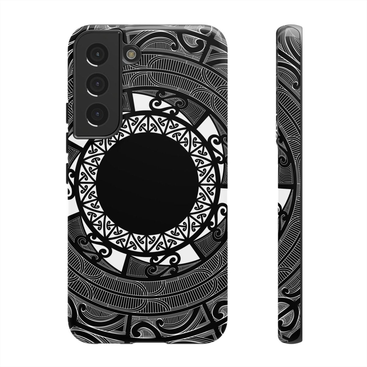 Printify Tough Phone Case with Māori Koko Samoa design, durable protective cover for smartphones in AU, NZ, and USA.