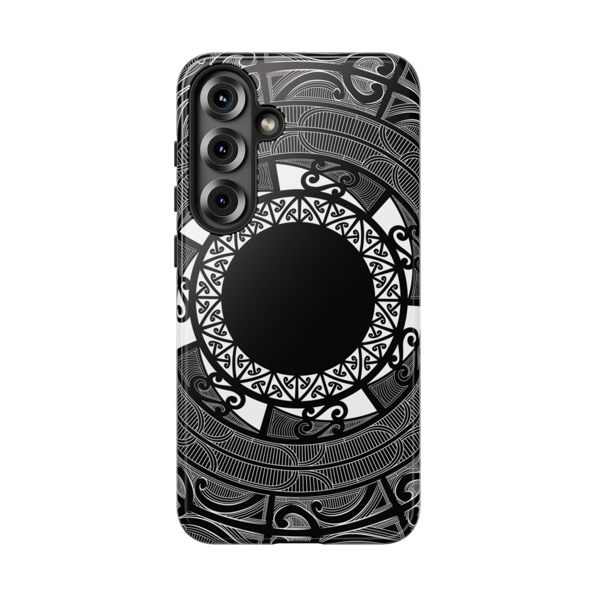 Printify tough Māori phone case with traditional Samoan design, fits AU/NZ/USA smartphones, durable protective cover.