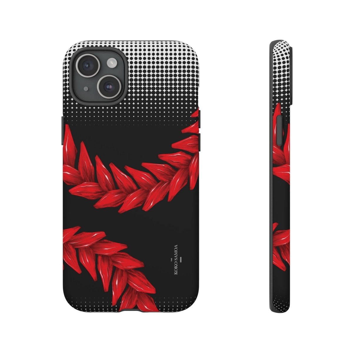 WOYC Tough Phone Case Ula Fala design for AU/NZ/USA, durable protective cover with vibrant Samoan Koko Samoa artwork.