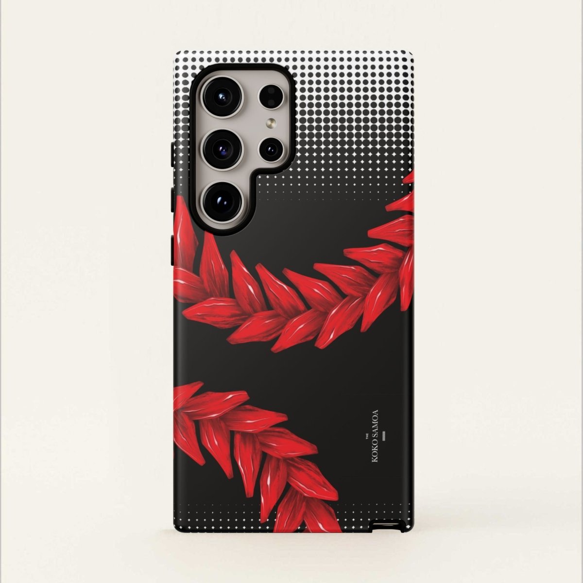 WOYC Tough Phone Case Ula Fala design for AU/NZ/USA, rugged protective case with colorful Samoan-inspired artwork.