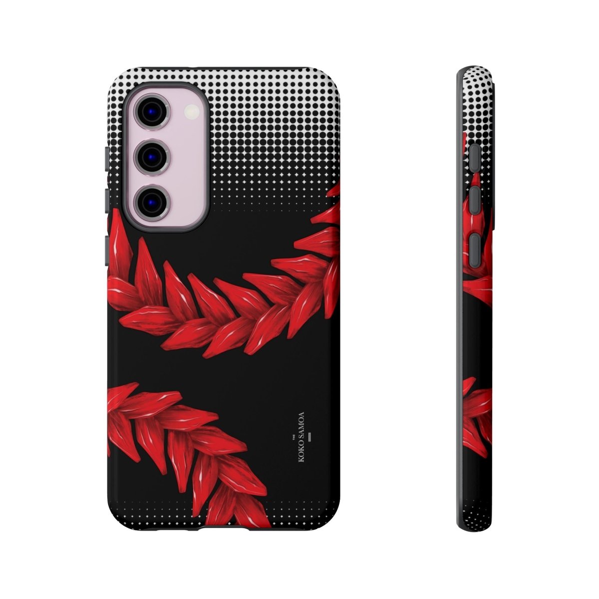 WOYC Tough Phone Case Ula Fala design for AU/NZ/USA, rugged protective cover showing vibrant Samoa-inspired artwork.