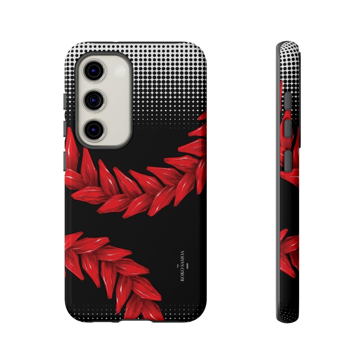 WOYC Tough Phone Case Ula Fala design for AU/NZ/USA, durable protective case for smartphones with vibrant Polynesian artwork.