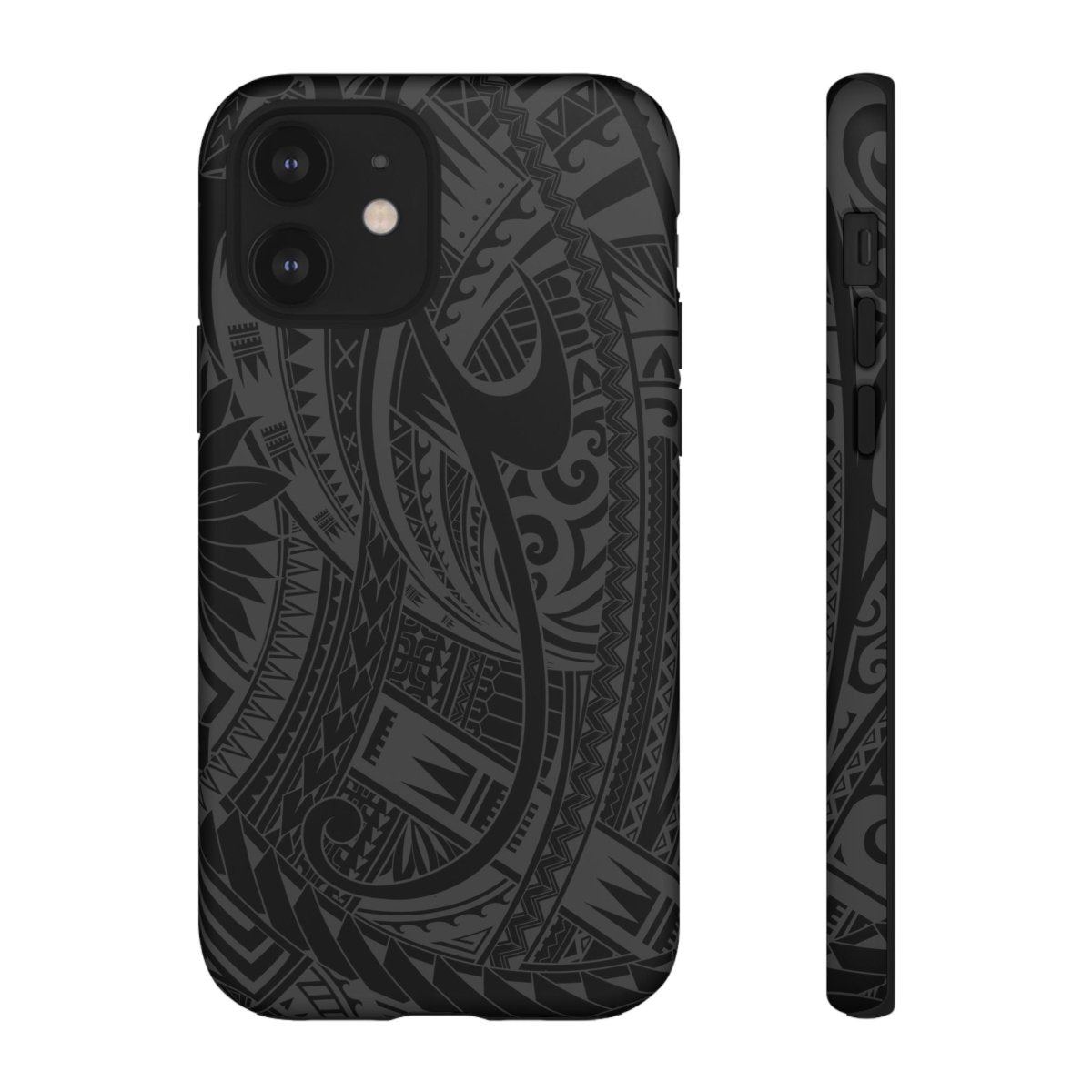 Warrior tough phone case for AU/NZ/USA, rugged design with Koko Samoa pattern, protective and durable for smartphones.
