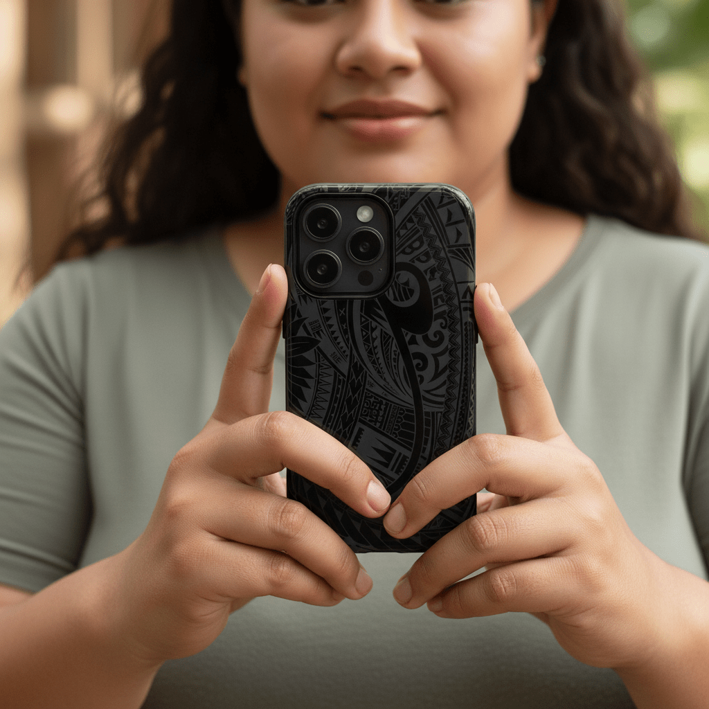 Printify Tough Phone Case Warrior design for AU, NZ, and USA, featuring a bold, durable protective cover with warrior artwork.