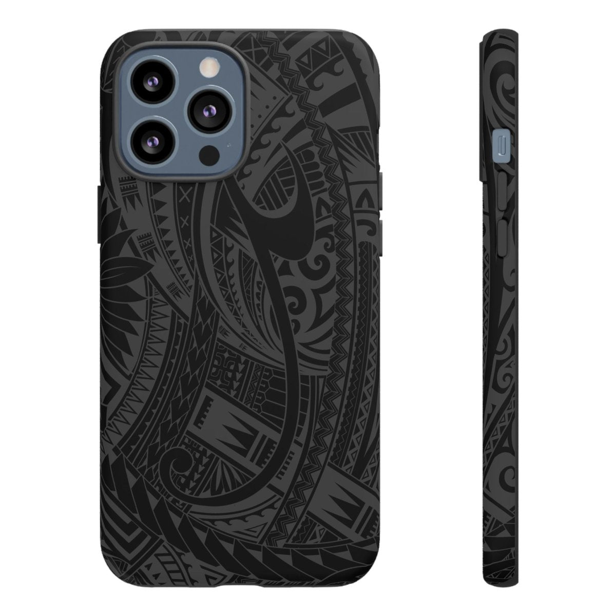 Warrior tough phone case for AU/NZ/USA, durable protective cover with tribal pattern design, fits smartphones securely.