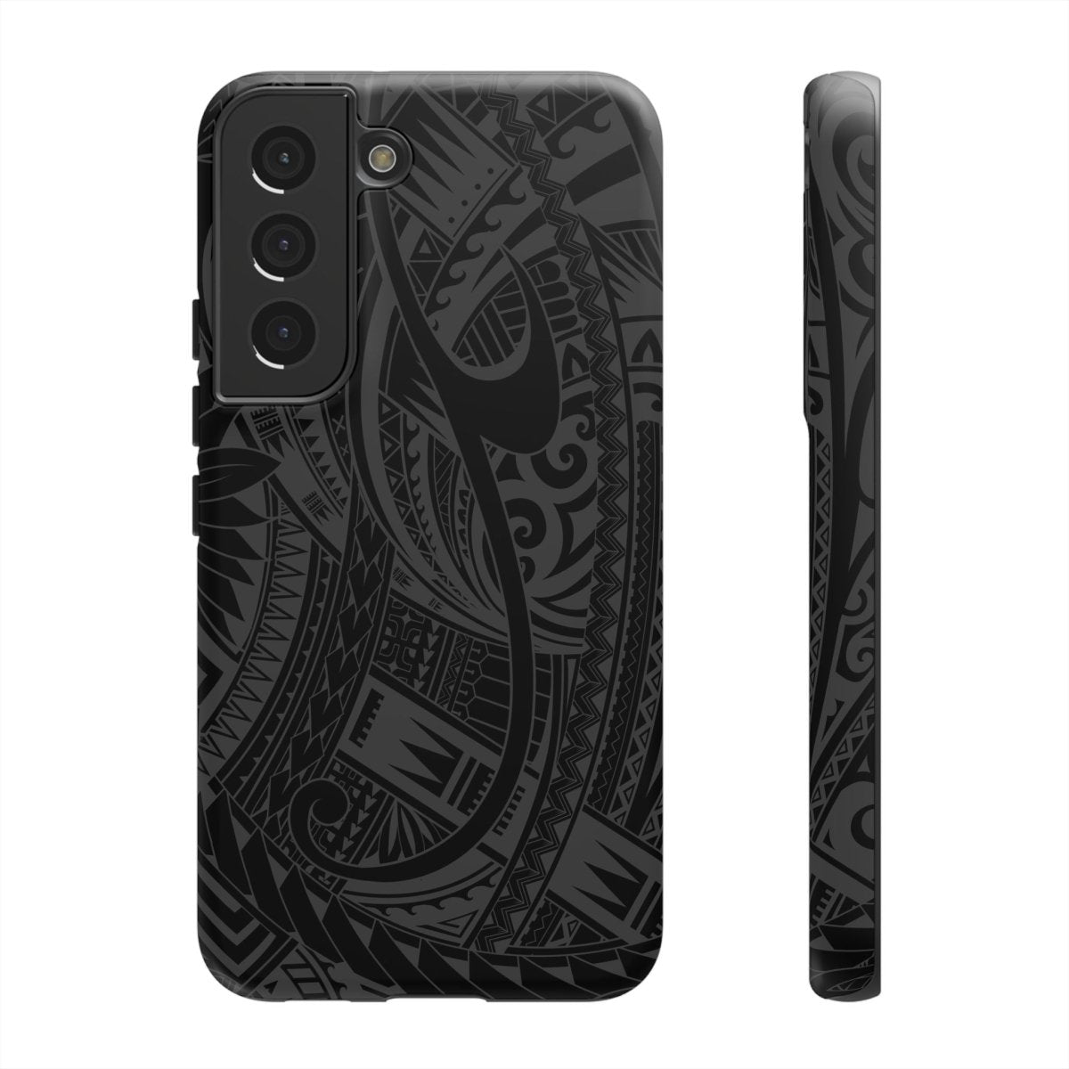 WOYC Warrior Tough Phone Case with Samoa design for AU, NZ, and US, featuring durable protective material and vibrant tribal artwork.