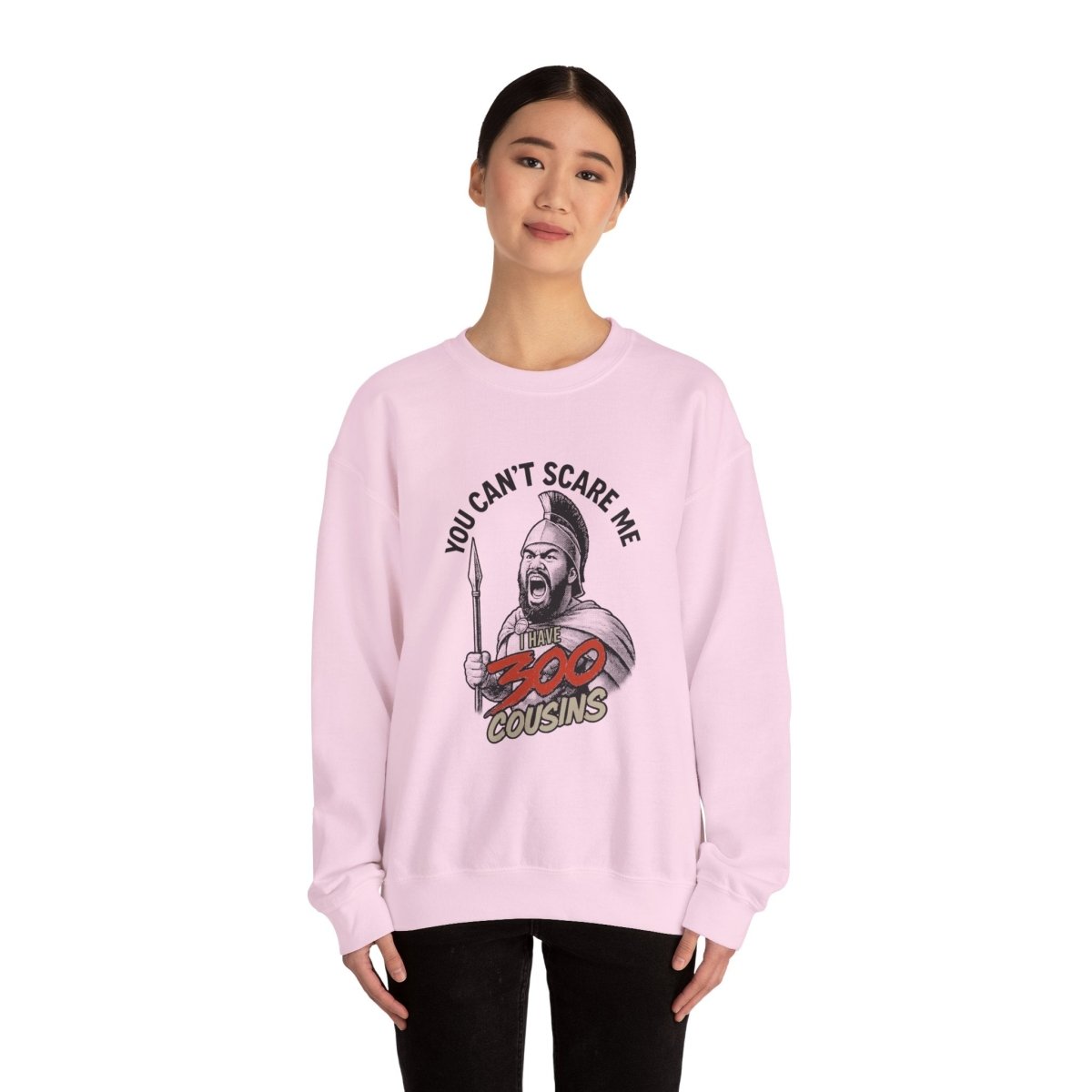 Unisex heavy sweatshirt by The Print Bar featuring 300 Cousins design, personalized AU/NZ themed apparel with bold print.