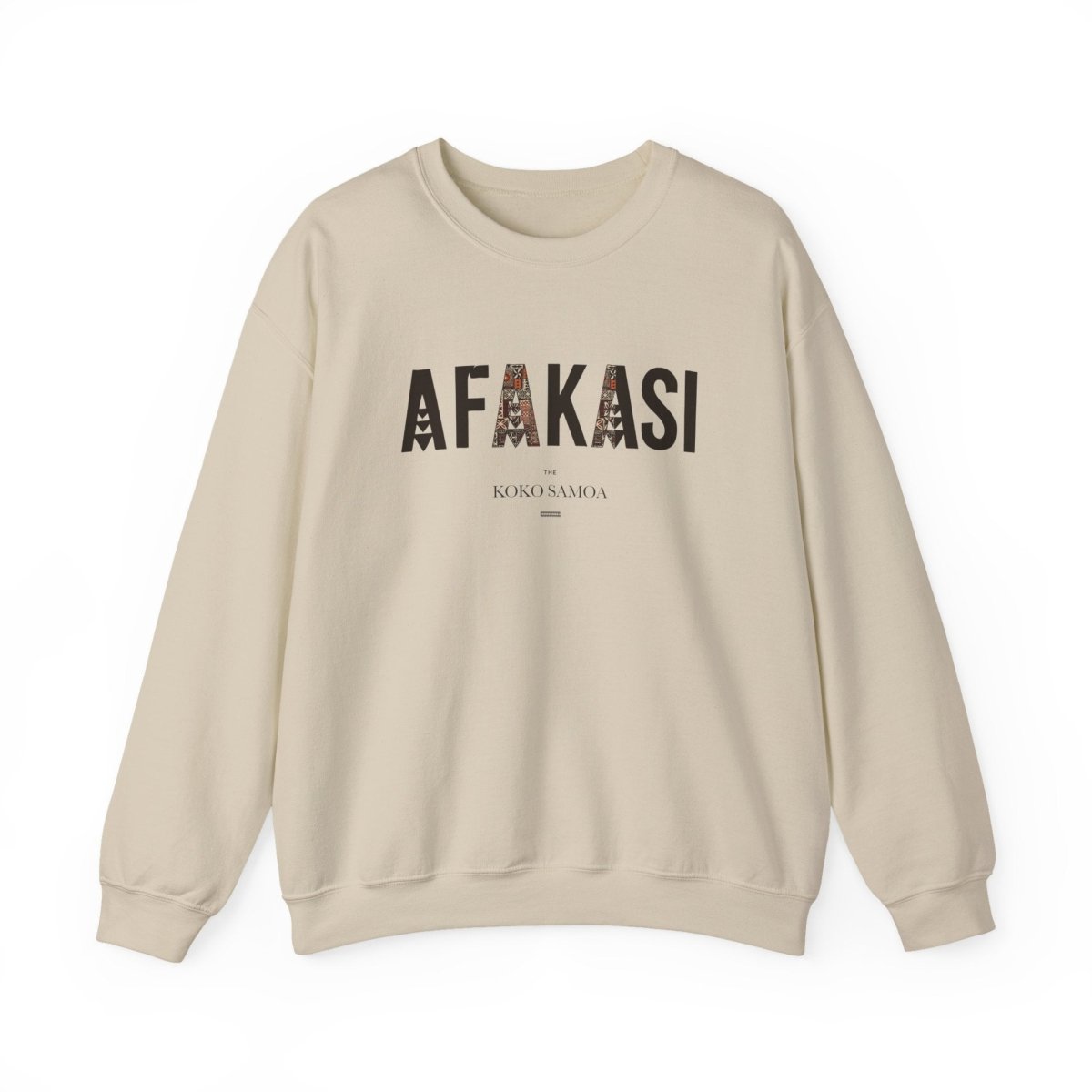 Unisex heavy personalised Afakasi sweatshirt from The Print Bar featuring Samoa-inspired design in AU/NZ style.