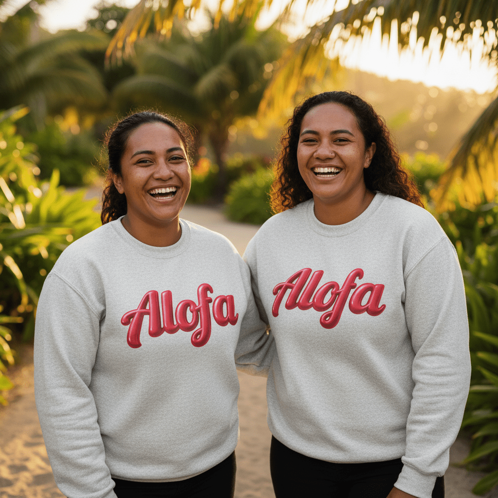 Unisex Heavy Sweatshirt - Alofa - AU/NZ/USA - The Koko Samoa