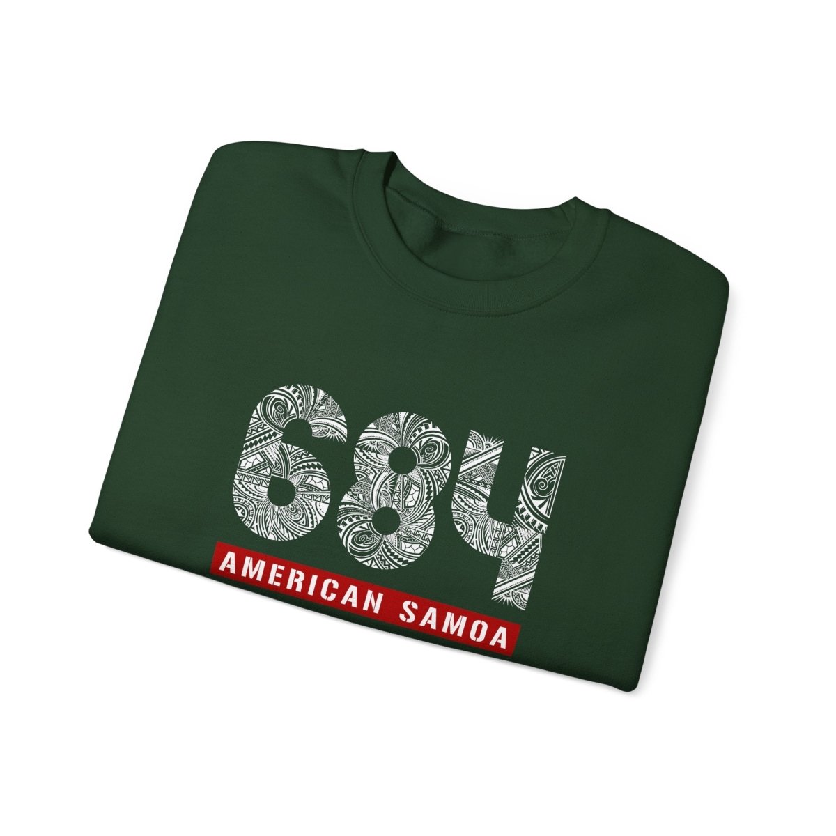 Unisex heavy sweatshirt featuring American Samoa 684, displayed on a person.