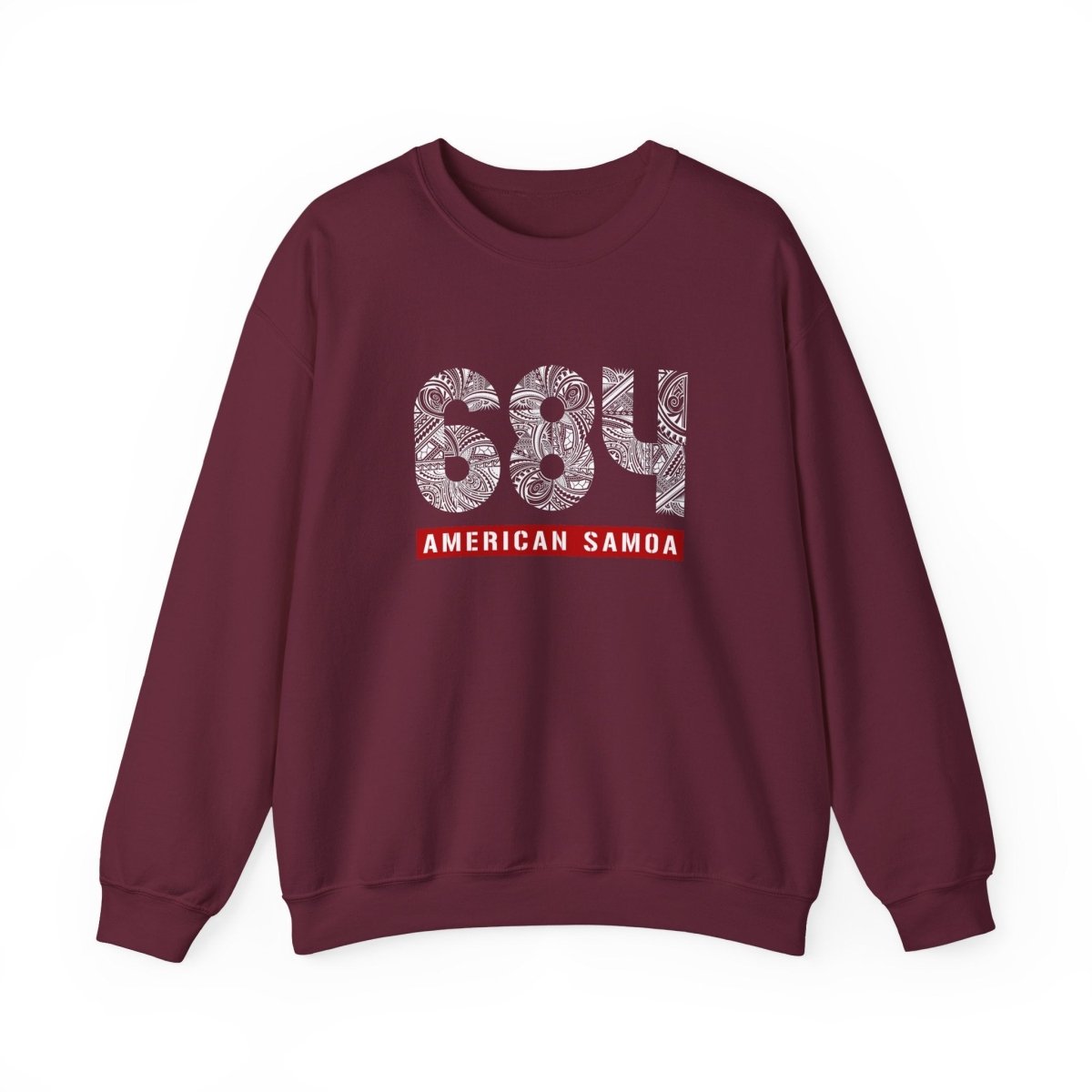 Unisex heavy sweatshirt featuring American Samoa, with personalized details and vibrant island graphic.