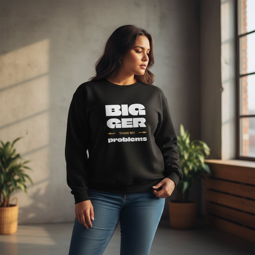 Unisex Heavy Sweatshirt - Bigger Than Problems - AU/NZ/USA - The Koko Samoa
