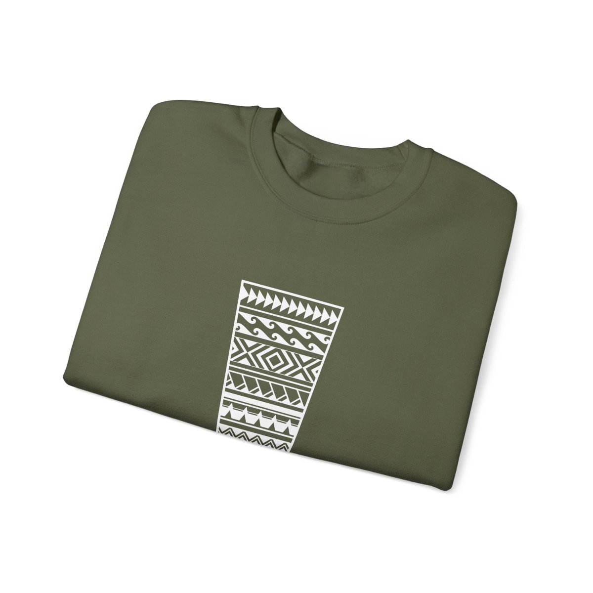 Unisex heavy sweatshirt featuring "Exclaim" design, worn by a person, in a casual indoor setting.