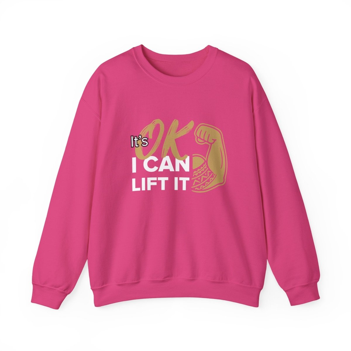 Unisex heavy sweatshirt with "I Can Lift It" slogan, featuring a casual fit and personalized design in AU/NZ style.