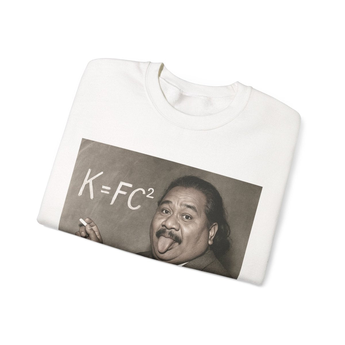Unisex heavy sweatshirt by The Print Bar featuring K=FC² design, personalized with Koko Samoa graphics in black and grey.
