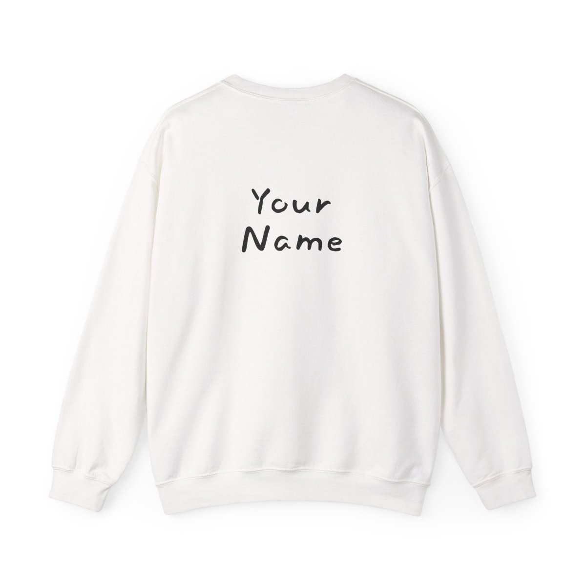 Unisex heavy sweatshirt by The Print Bar with K=FC² logo, showcasing a comfortable, personalized design in black fabric.