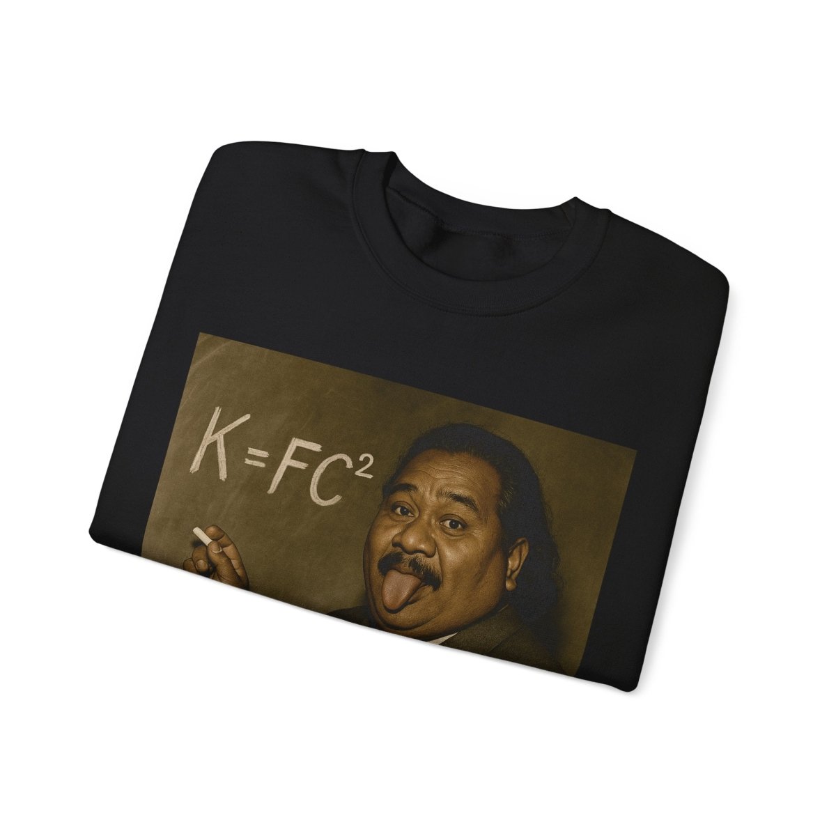 Unisex heavy sweatshirt by The Print Bar featuring K=FC² design, personalized style, in neutral color, displayed on a hanger.