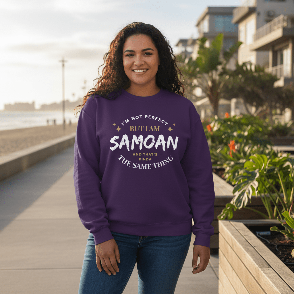 Unisex Heavy Sweatshirt - Not Perfect But Samoan - AU/NZ/USA - The Koko Samoa