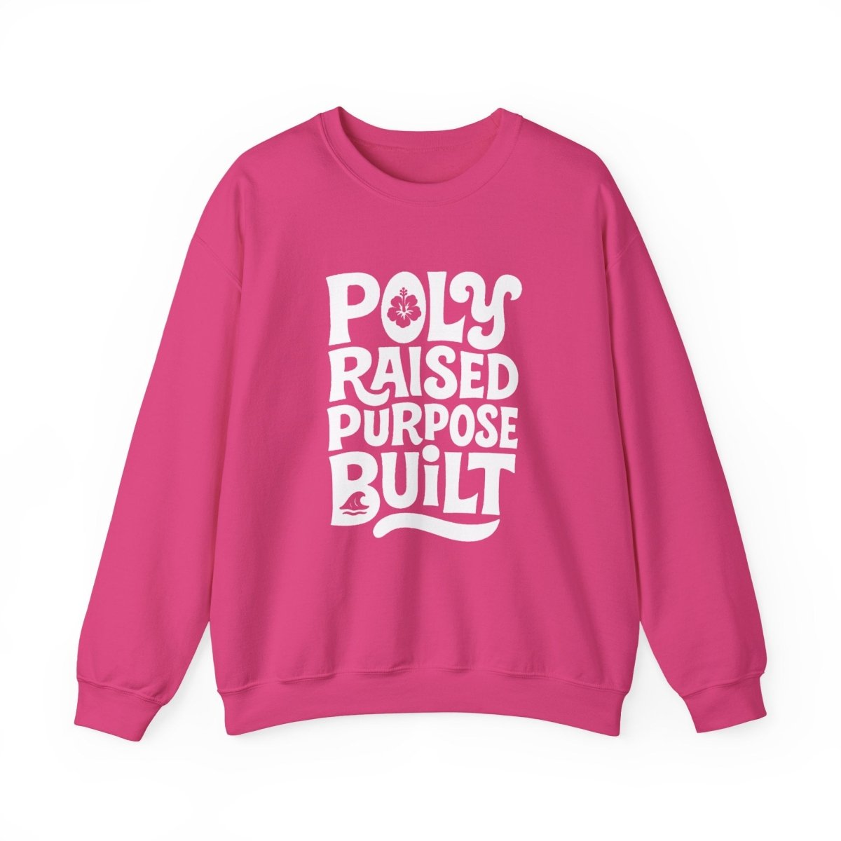 Unisex heavy polyester sweatshirt with raised design, featuring personalized print on a casual, comfortable sweatshirt.