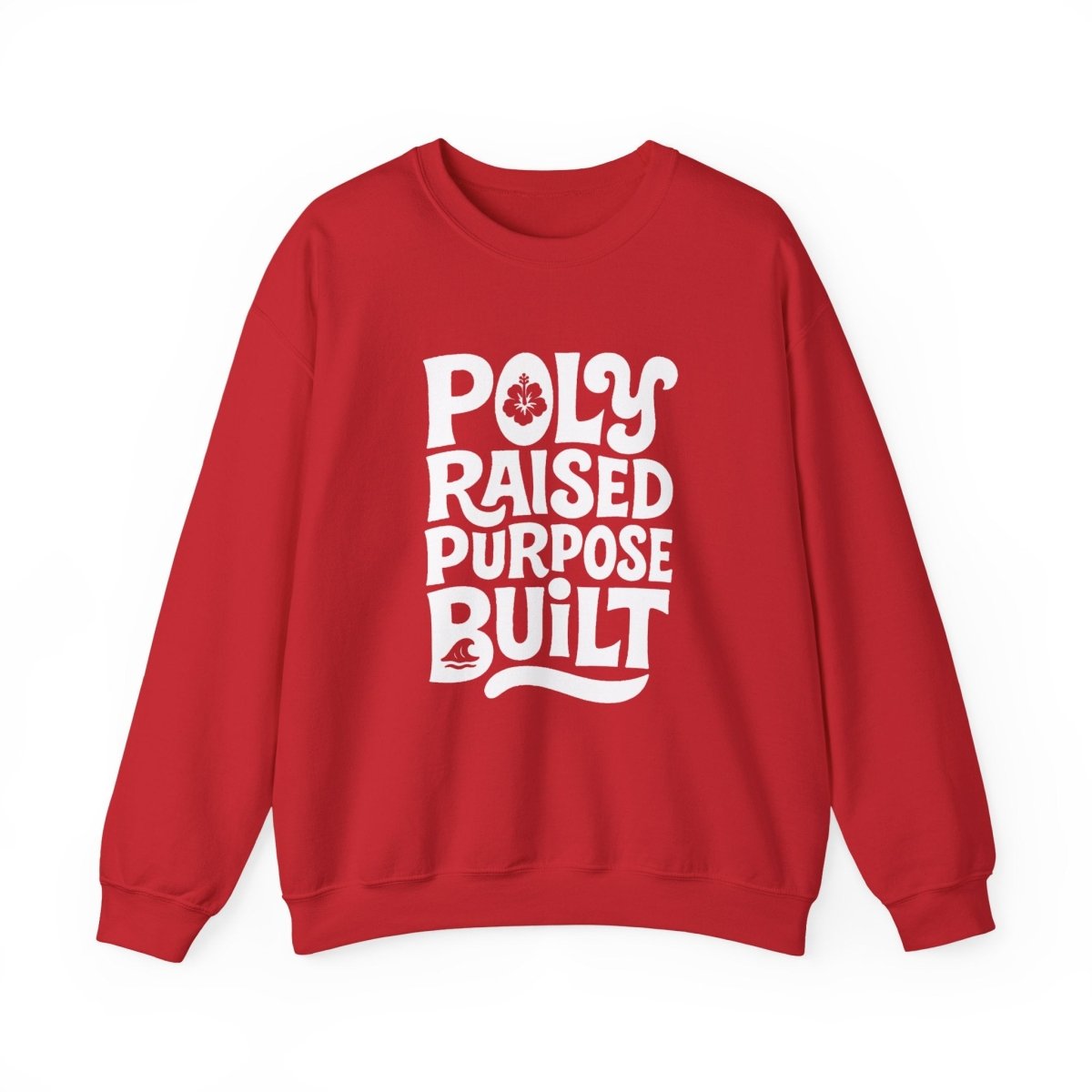 Unisex heavy poly sweatshirt with raised print design, personalized for AU/NZ,.