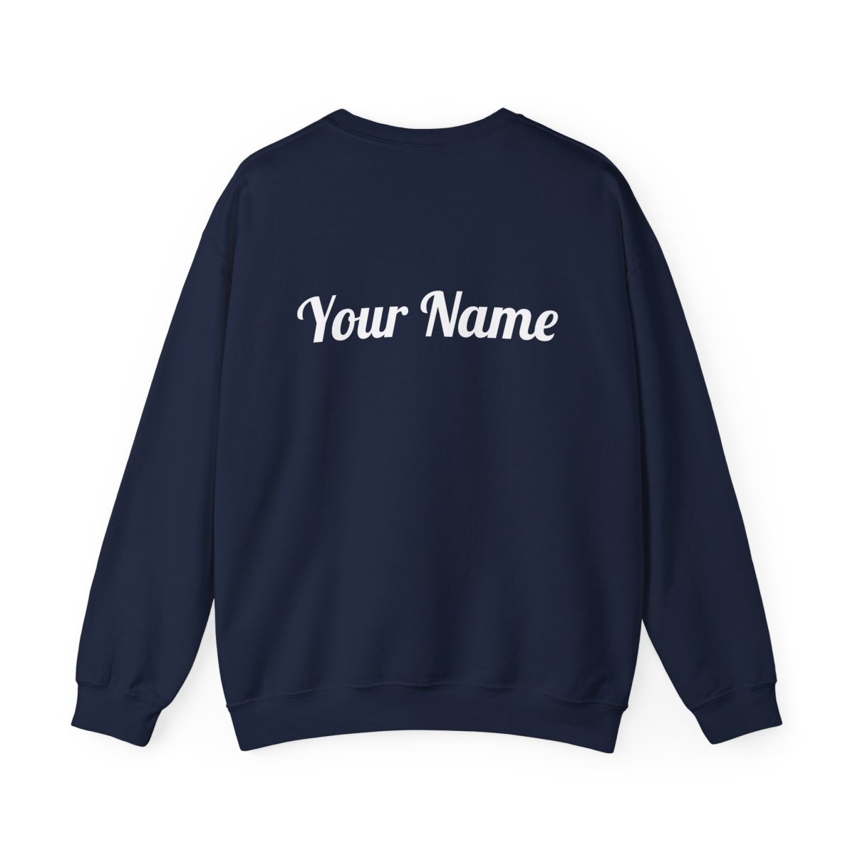 Unisex heavy polyester sweatshirt with raised print design, personalized for AU/NZ,.