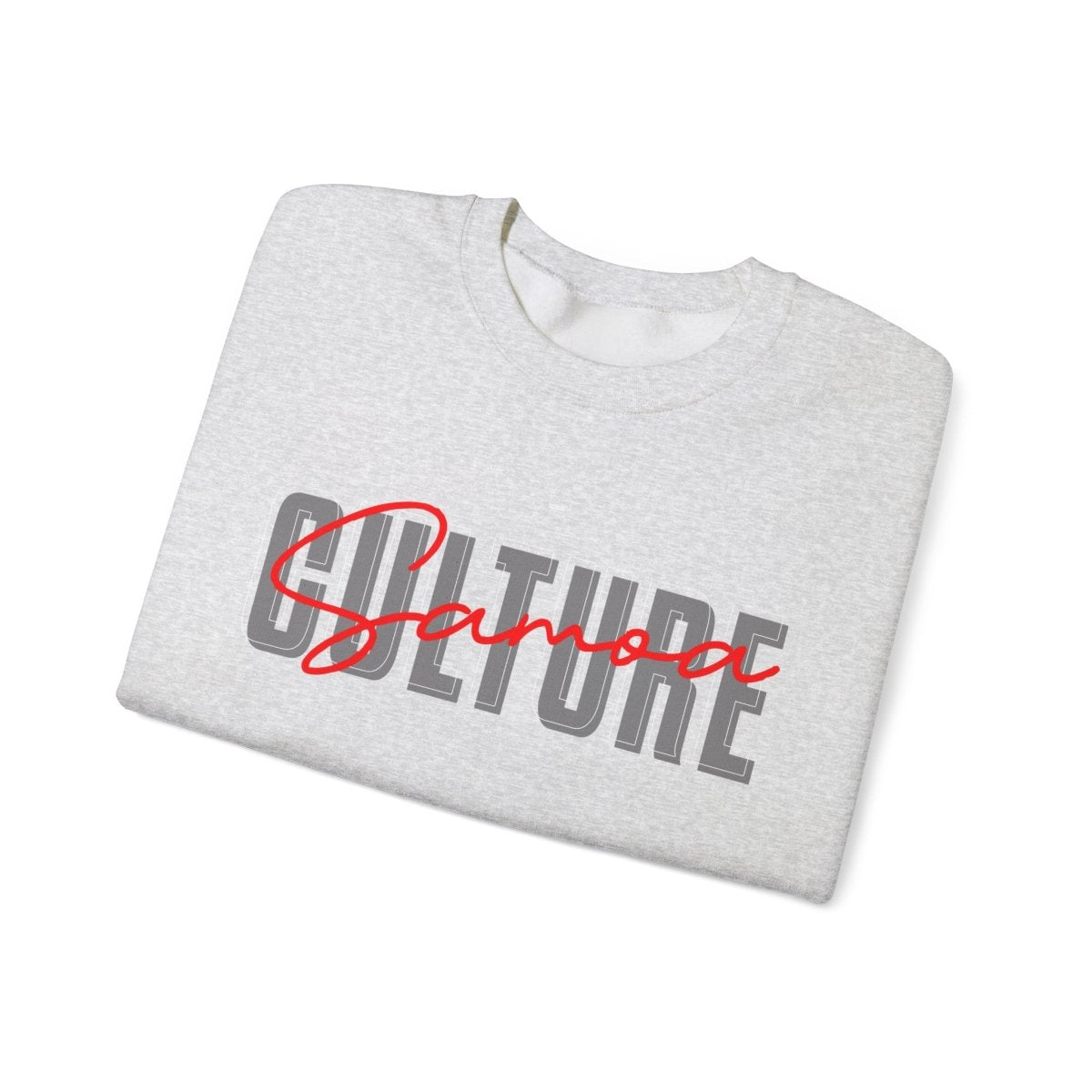 Unisex heavy sweatshirt featuring Samoan culture, showcasing vibrant cultural artwork on a cozy sweatshirt.