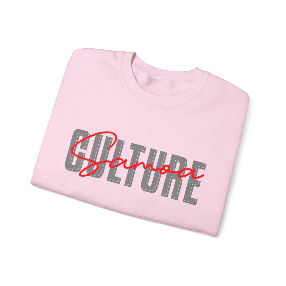 Unisex heavy sweatshirt featuring Samoan culture design, personalized print, in neutral tones, by The Print Bar.