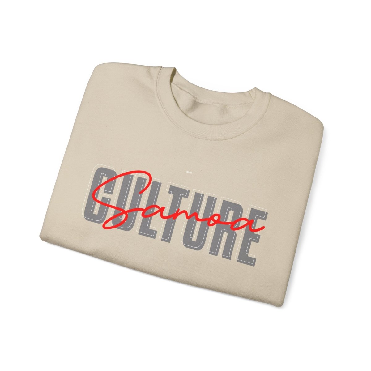 Unisex heavy sweatshirt featuring Samoan culture, displaying vibrant patterns and cultural motifs.
