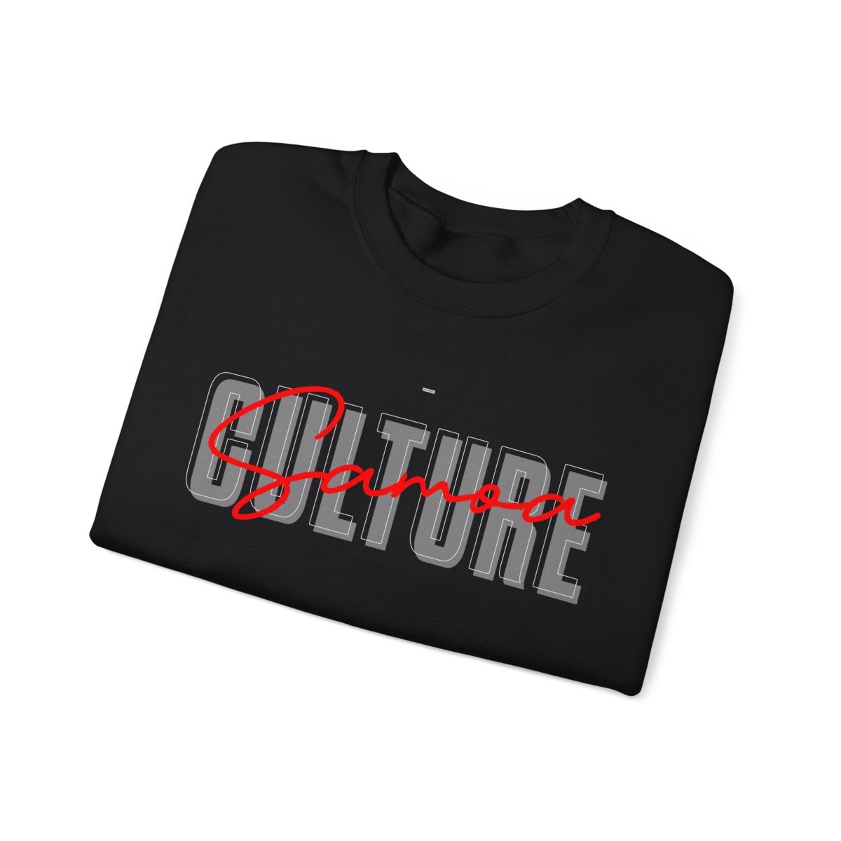 Unisex heavy sweatshirt featuring Samoan culture, showcasing vibrant traditional patterns and personalized details.