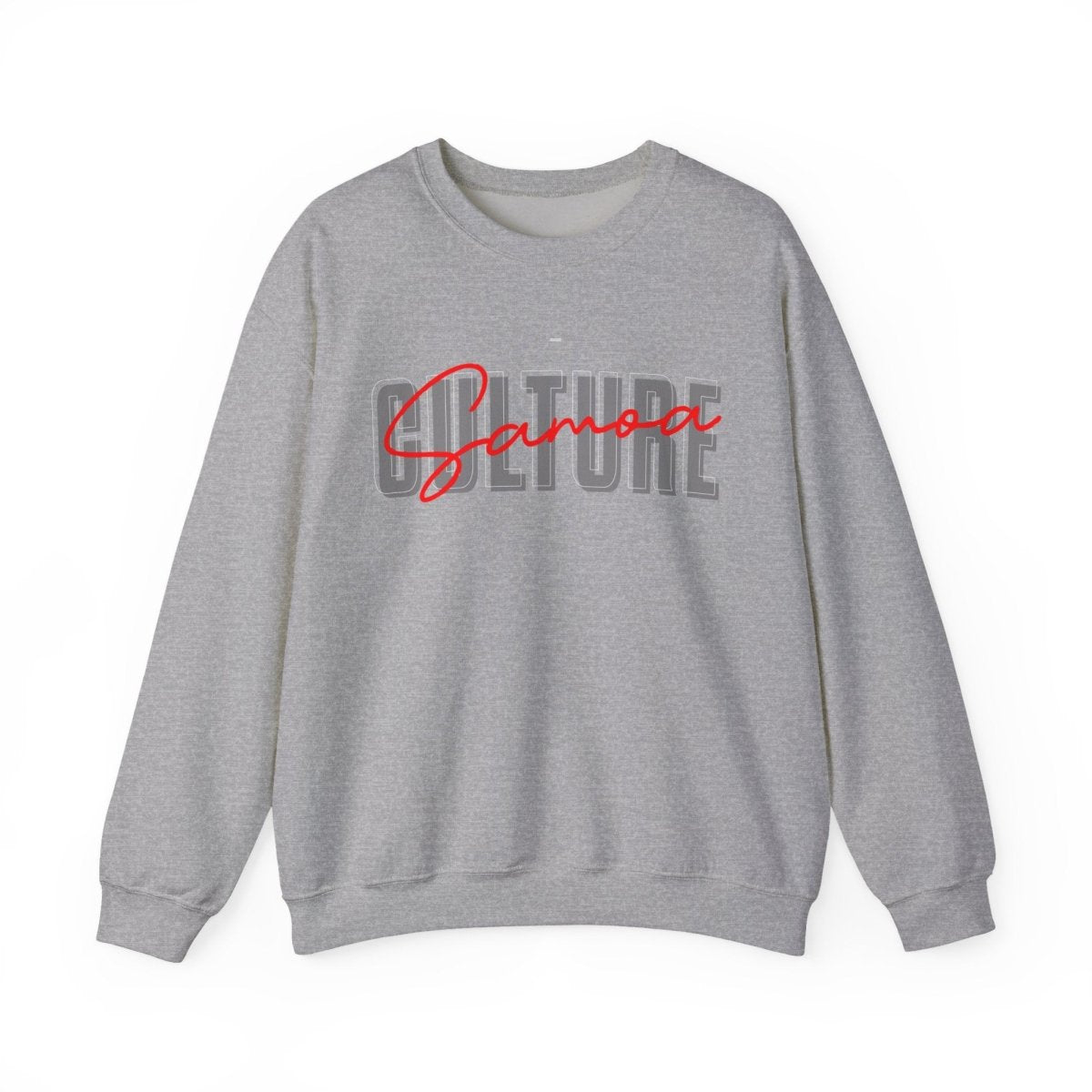 Unisex heavy sweatshirt featuring Samoan culture design, in black with cultural artwork on the front.
