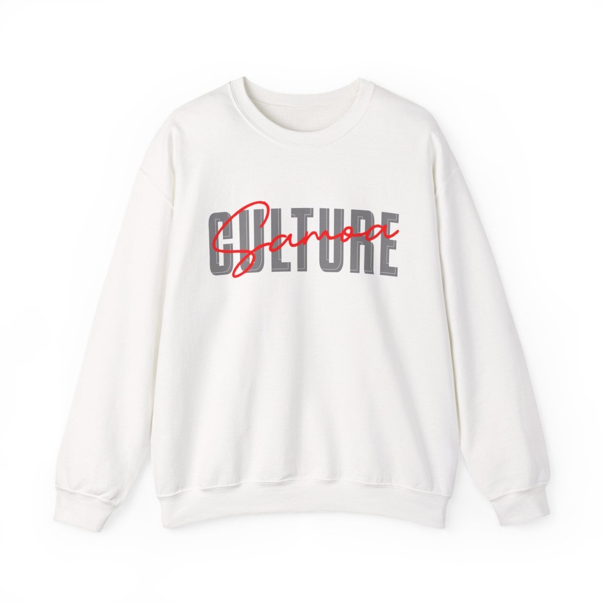 Unisex heavy sweatshirt with Samoan cultural, featuring vibrant patterns and traditional motifs.