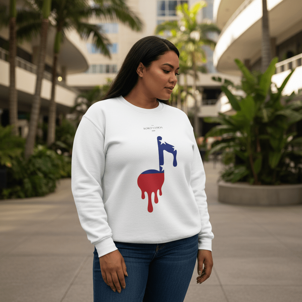 Unisex Heavy Sweatshirt - Samoan Note - AU/NZ/USA - The Koko Samoa