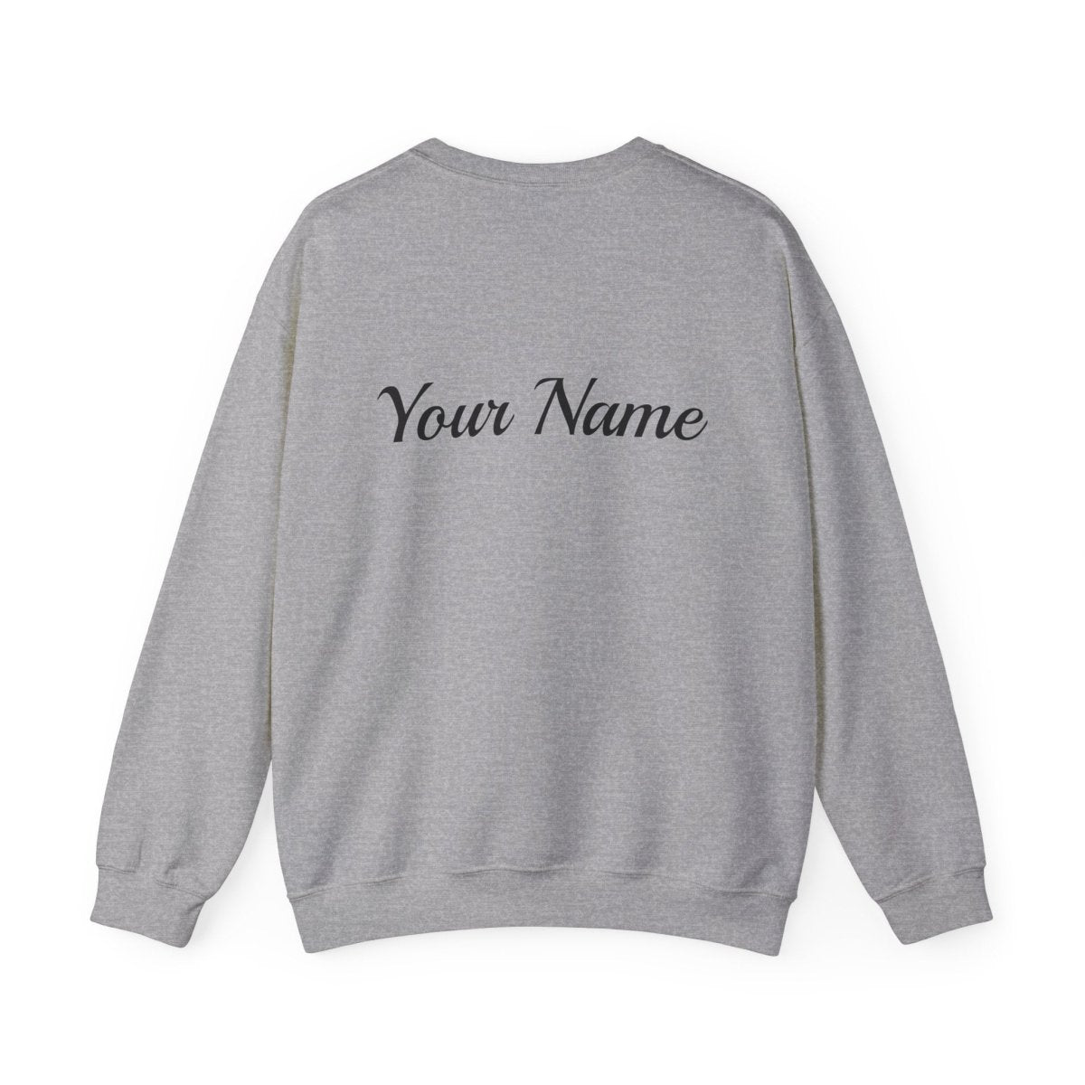 Unisex heavy sweatshirt with Samoan note design by The Print Bar, featuring a personalized print on a comfortable cotton blend fabric.