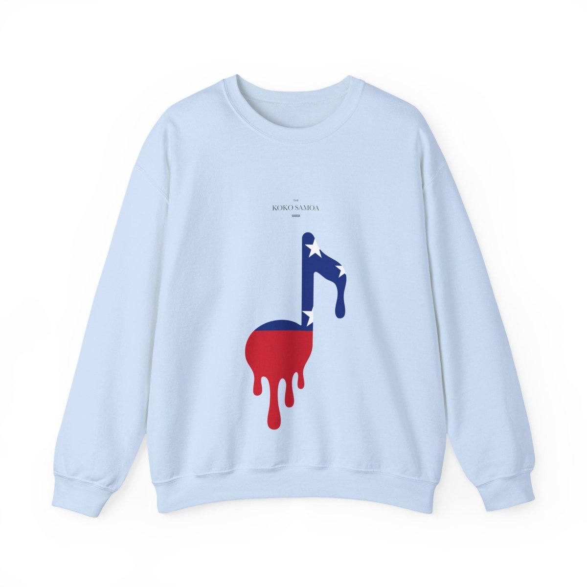 Unisex heavy sweatshirt featuring Samoan note design, personalized style by The Print Bar, in neutral tones.