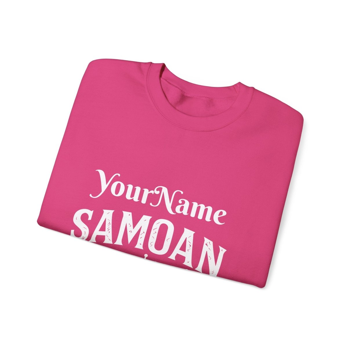 Unisex heavy sweatshirt featuring a Samoan Queen design, personalized style, by The Print Bar, suitable for AU/NZ climates.