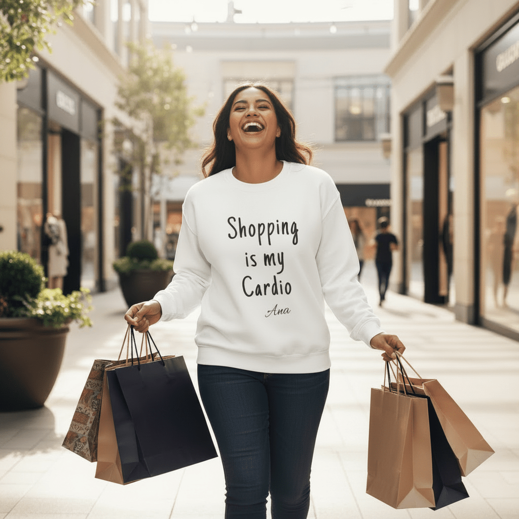 Unisex Heavy Sweatshirt - Shopping is My Cardio - AU/NZ/USA - The Koko Samoa