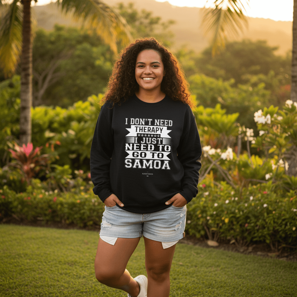 Unisex heavy sweatshirt from Monster Digital featuring personalized therapy design, in a casual style with a USA flag detail.