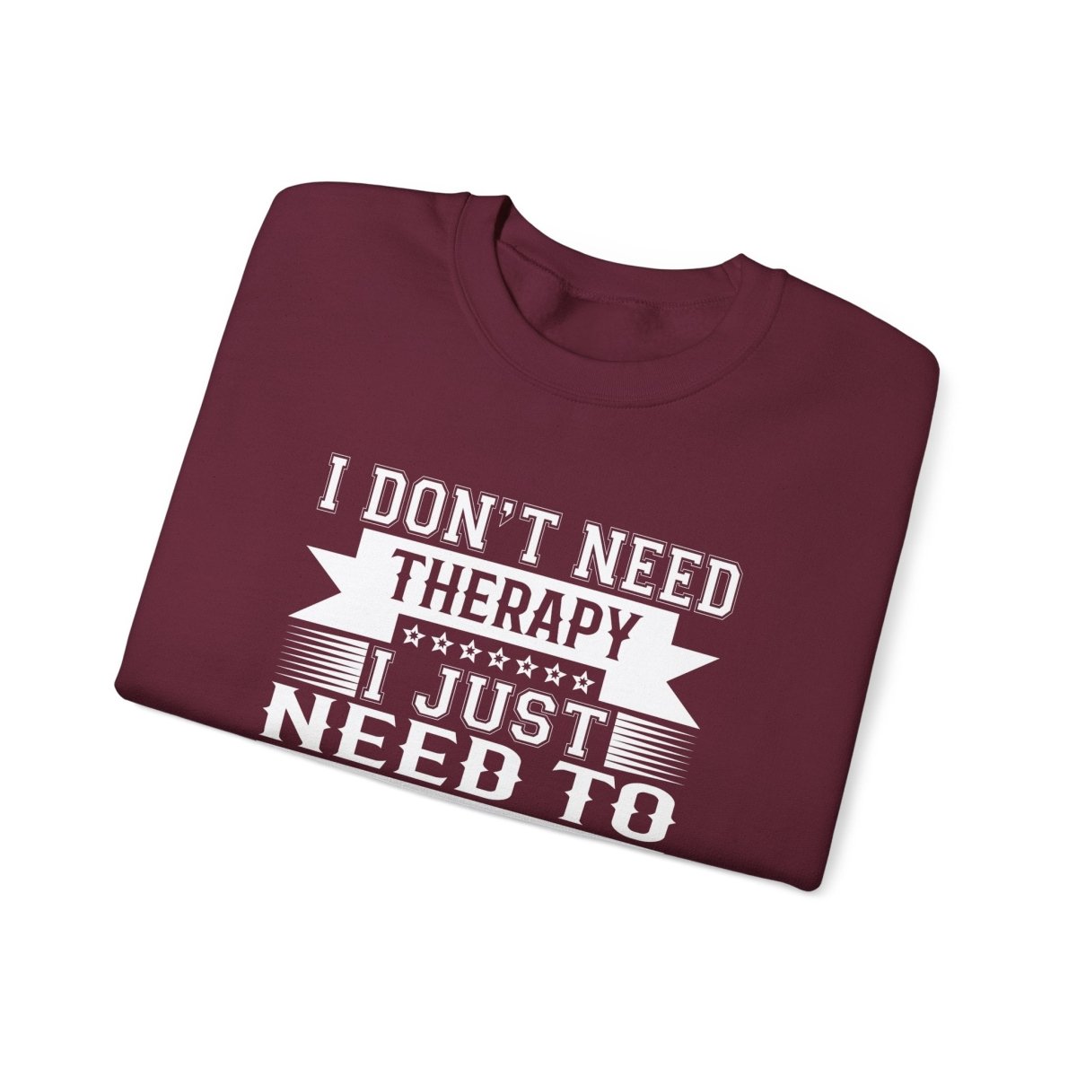 Unisex heavy Therapy sweatshirt by The Print Bar featuring personalized design, casual fit, and comfortable fabric.