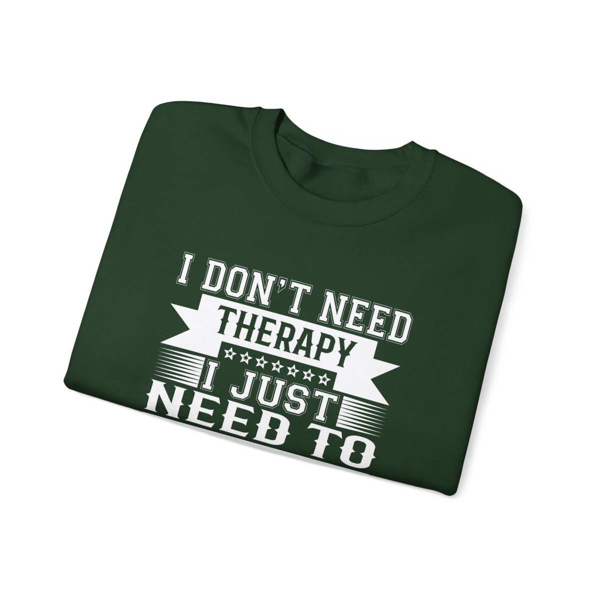 Unisex heavy sweatshirt by The Print Bar featuring personalized Therapy design, casual unisex style in neutral fabric.