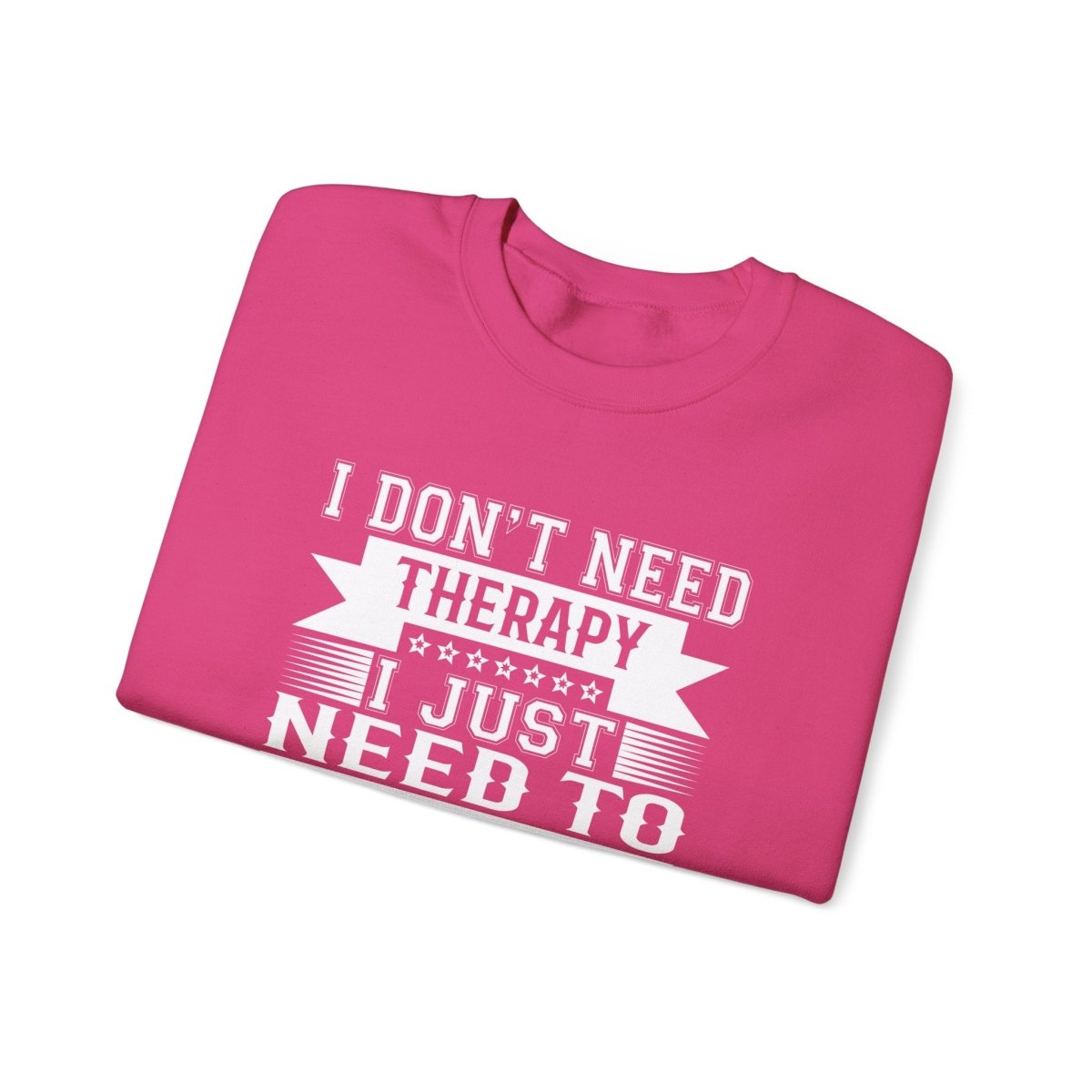 Unisex heavy Therapy sweatshirt by The Print Bar featuring personalized design, displayed on a neutral background.